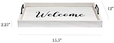 Elegant Designs HG2000-WWC 15.50" x 12" Decorative Wood Serving Tray