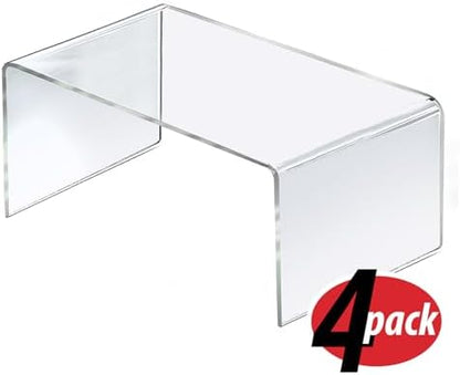 Azar Displays 515311 12" W x 7.75" D x 6" H Acrylic Riser (4 Pack)