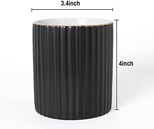 CROWNOS Pen Holder for Desk, Ceramic Pencil Cup Office Desk Organizer