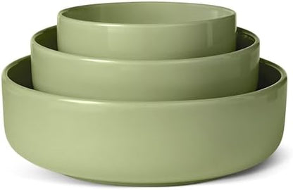Amazon Basics Ceramic Serving Bowls Set Of 3, Glazed Stoneware