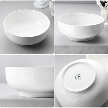 MALACASA Large Serving Bowls, 114 OZ(10") Ceramic Salad Bowls Set of 2