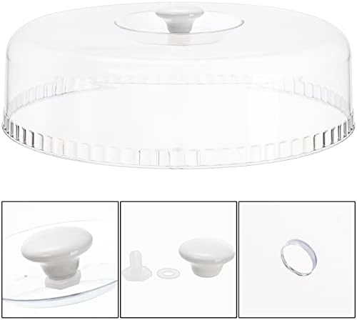 yarlung Ceramic Divided Serving Dishes Platter with Clear Lid, 11 Inch