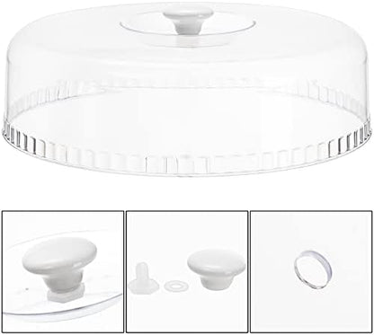 yarlung Ceramic Divided Serving Dishes Platter with Clear Lid, 11 Inch