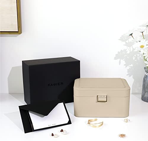 KAMIER Jewelry Organizer,2 Layer Jewelry Organizer Box for Earrings