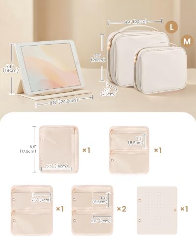 Lolalet Travel Jewelry Case, Large Jewelry Storage Binder Organizer