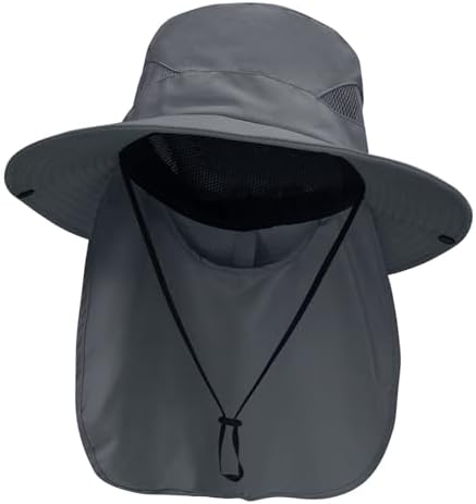 NPJY Sun Fishing Hats with Neck Flap for Men Women UV Sun Protection