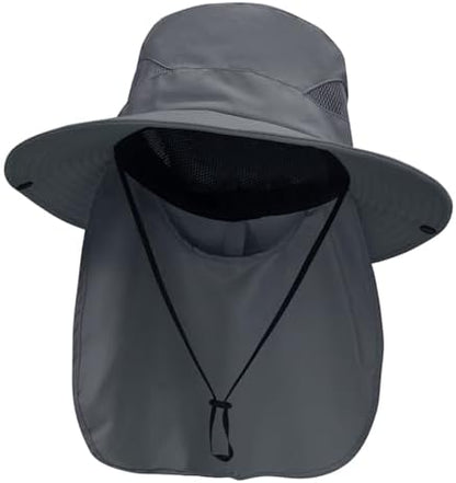 NPJY Sun Fishing Hats with Neck Flap for Men Women UV Sun Protection