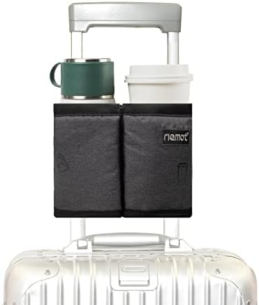 riemot Luggage Travel Cup Holder Free Hand Drink Caddy - Hold Two