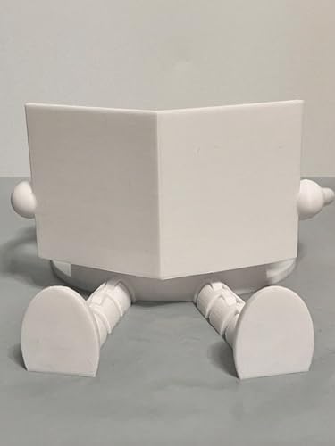 Plastic Toilet Paper Holder Stand Cute Character Reading Book Coffee