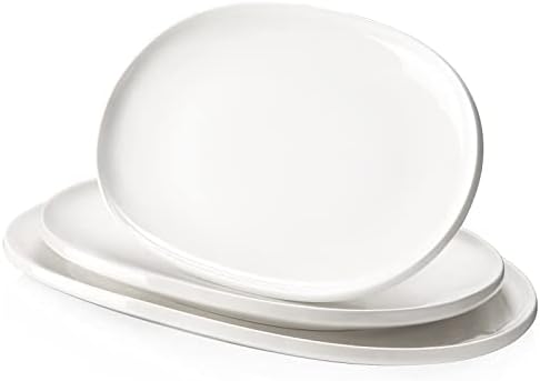 DOWAN Large Serving Platter, 16"/14"/12" Porcelain Platters for