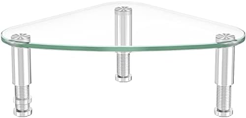 Hemudu Clear Glass Computer Monitor Riser / Triangle Desktop Universal