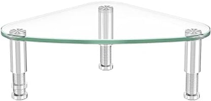 Hemudu Clear Glass Computer Monitor Riser / Triangle Desktop Universal