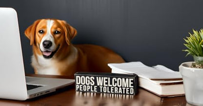 Primitives by Kathy Rustic Wooden Decor Sign - 'Dogs Welcome, People