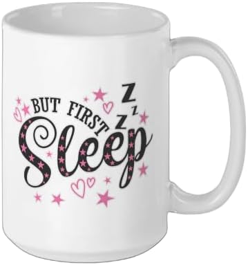But First Sleep Ceramic Mug, White, 15oz