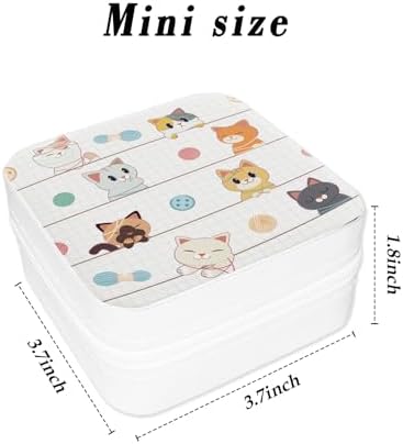 Cute Cat Travel Jewelry Organizer Cute Mini Jewelry Travel Case Small