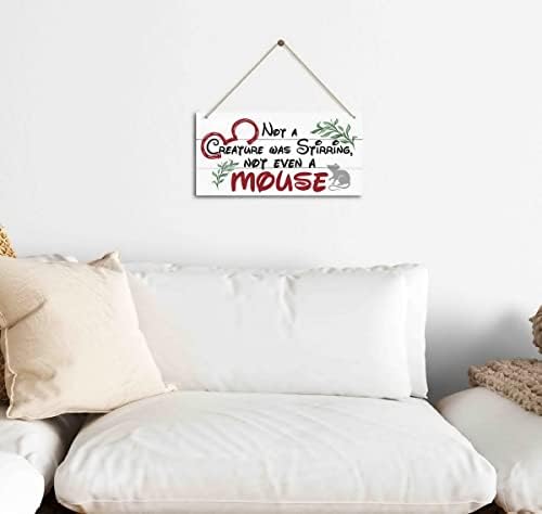 Christmas Door Sign Decor, Not a Creature was Stirring, not Even a