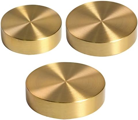 Retro Paperweights Round Brass Paper-Weight 3 Sizes Desk Ornaments for