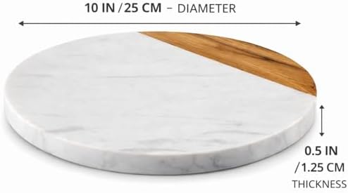 White Marble Board, 10 Inches