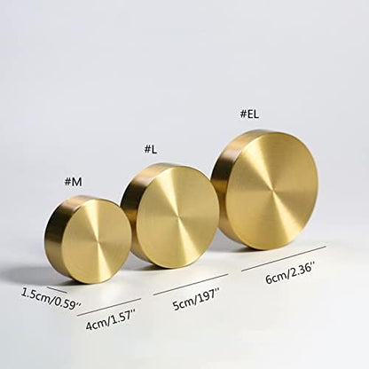 Retro Paperweights Round Brass Paper-Weight 3 Sizes Desk Ornaments for