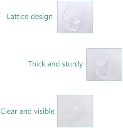 Newkita Acrylic Clear 3 Slots Pencil Pen Holder for Desk, Desktop