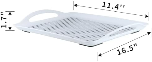 MDLUU Non-Slip Serving Tray with Handles, Food Serving Platter, Set of