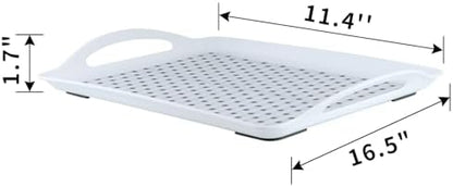 MDLUU Non-Slip Serving Tray with Handles, Food Serving Platter, Set of