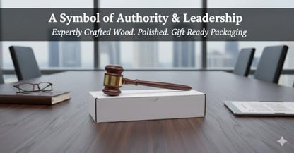 Wooden Gavel with Gift Box