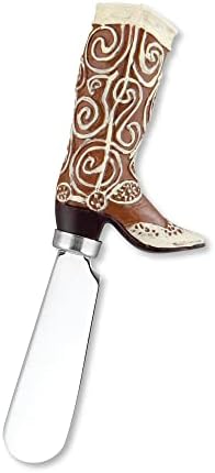 Supreme Housewares Western Cowboy Boot Cheese Spreaders, Hand-Painted