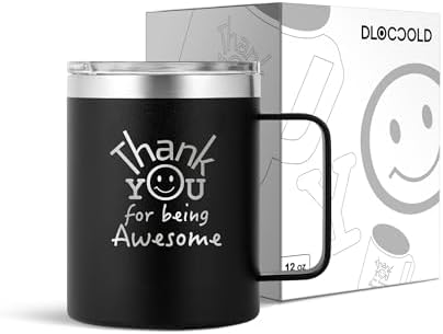 DLOCCOLD Thank You Gifts for Men, Thank You for Being Awesome Mug for