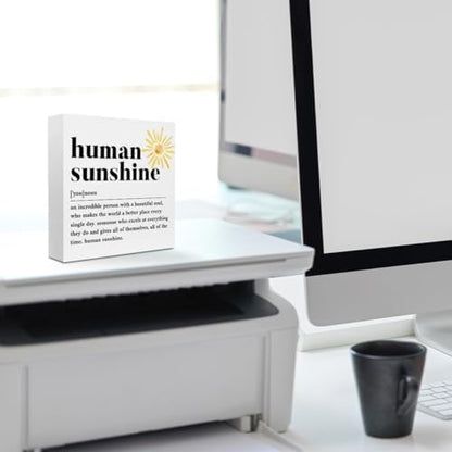 Sunshine Gifts for Women, Inspirational Gifts Human Sunshine Wood Box