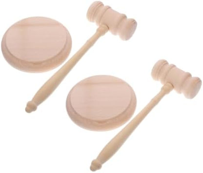 Reusable Wooden Judge Gavel Set with Base for Elegant Display