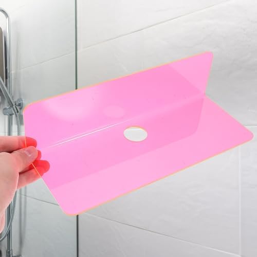 VILLCASE 2pcs Acrylic Wall Mounted Floating Shelf Keys and Small