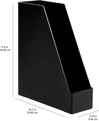 Amazon Basics Plastic Desk Organizer Magazine Rack and File Holder
