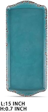 Gourmet Art Crackle Set of 2 Melamine Rectangular Serving