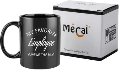 Mecai Funny Boss Coffee Mug For Men, Black