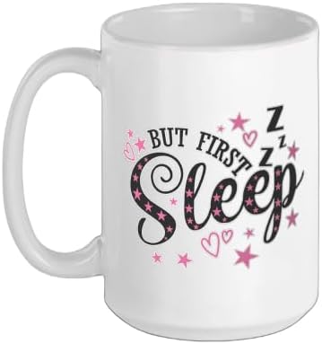 But First Sleep Ceramic Mug, White, 15oz
