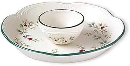 Pfaltzgraff Winterberry Round Chip And Dip Dinnerware Set, Assorted