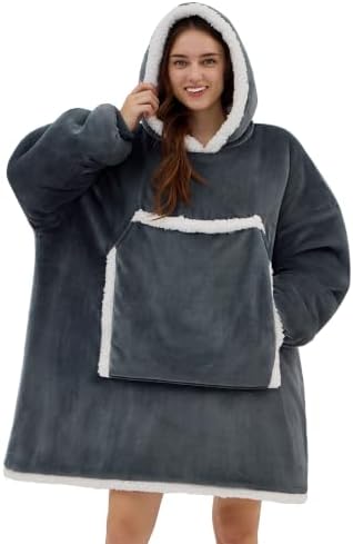 JOYWOO Wearable Blanket Hoodie, Birthday Gifts for Women Men Mom