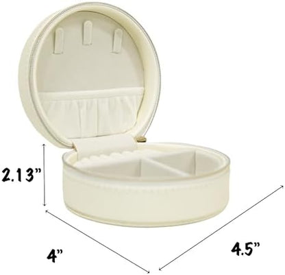COLLECTIVE HOME Monogram Jewelry Box for Travel - 4.5 Inch Spacious