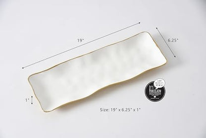 Moonlight Rectangular Serving Piece, 19" x 6.25" x 1"