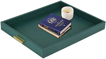 HofferRuffer Extra Large Serving Tray with Handles, Elegant Faux