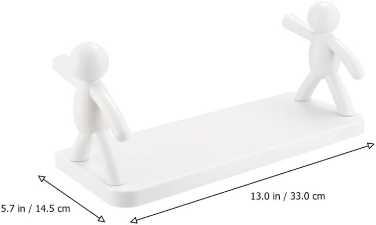2 Mounted Hook Rack Floating Wall Shelves for Bedroom Bathroom Kitchen