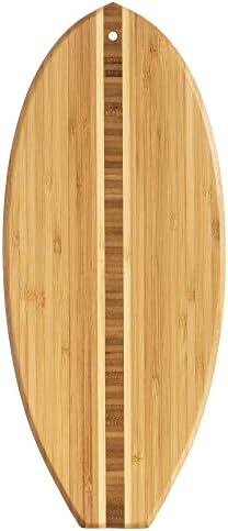 Totally Bamboo Lil Surfer Small Surfboard Cutting Board, 14.5 x 6 in