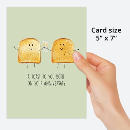 Dotty about Paper Funny Anniversary Card for Couple – “A Toast To You
