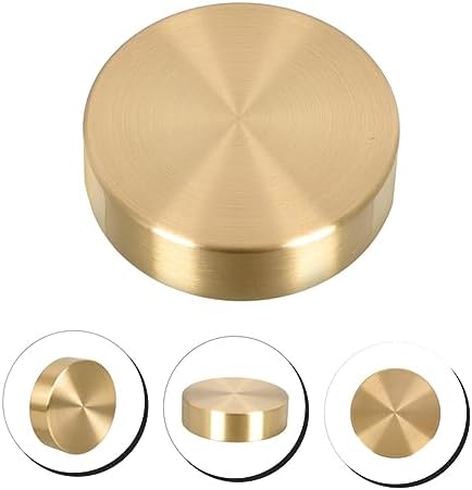 4pcs Round Brass Paperweight for Calligraphy Solid and Desk Accessory