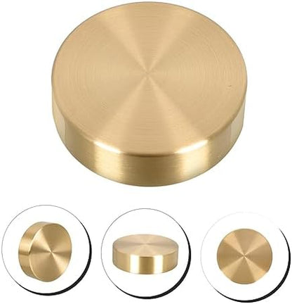 4pcs Round Brass Paperweight for Calligraphy Solid and Desk Accessory