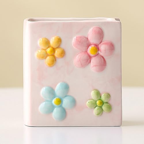 Book Vase Flower Pencil Cup Pen Holder For Office Desk Decorative