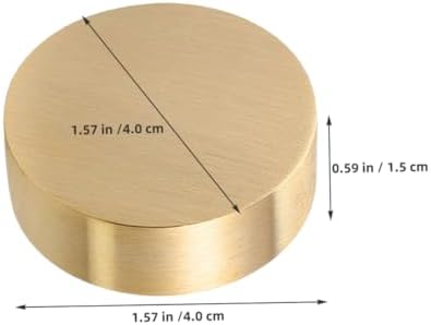 Xmas 3pcs round Brass Paperweights for Calligraphy Desk Decor