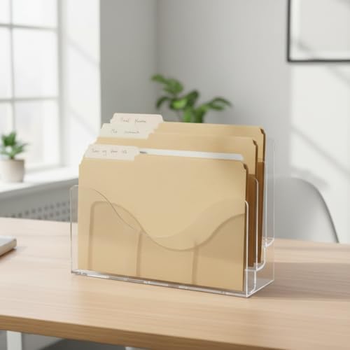Azar Displays 250099 Three Tier File and Brochure Desktop Wall