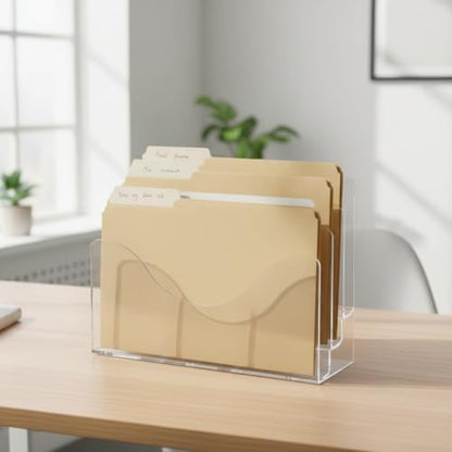 Azar Displays 250099 Three Tier File and Brochure Desktop Wall